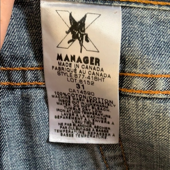 MANAGER Women’s Double Side Split Denim Skirt, Size 31 - Picture 4 of 5